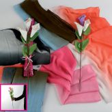 Pasmina bicolor+ramo flor 3 calas