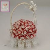 Cesta Alfiler Flor Organza (50 unidades)