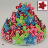 Tarta con Broche Flor Colores (Minimo 48 unidades)